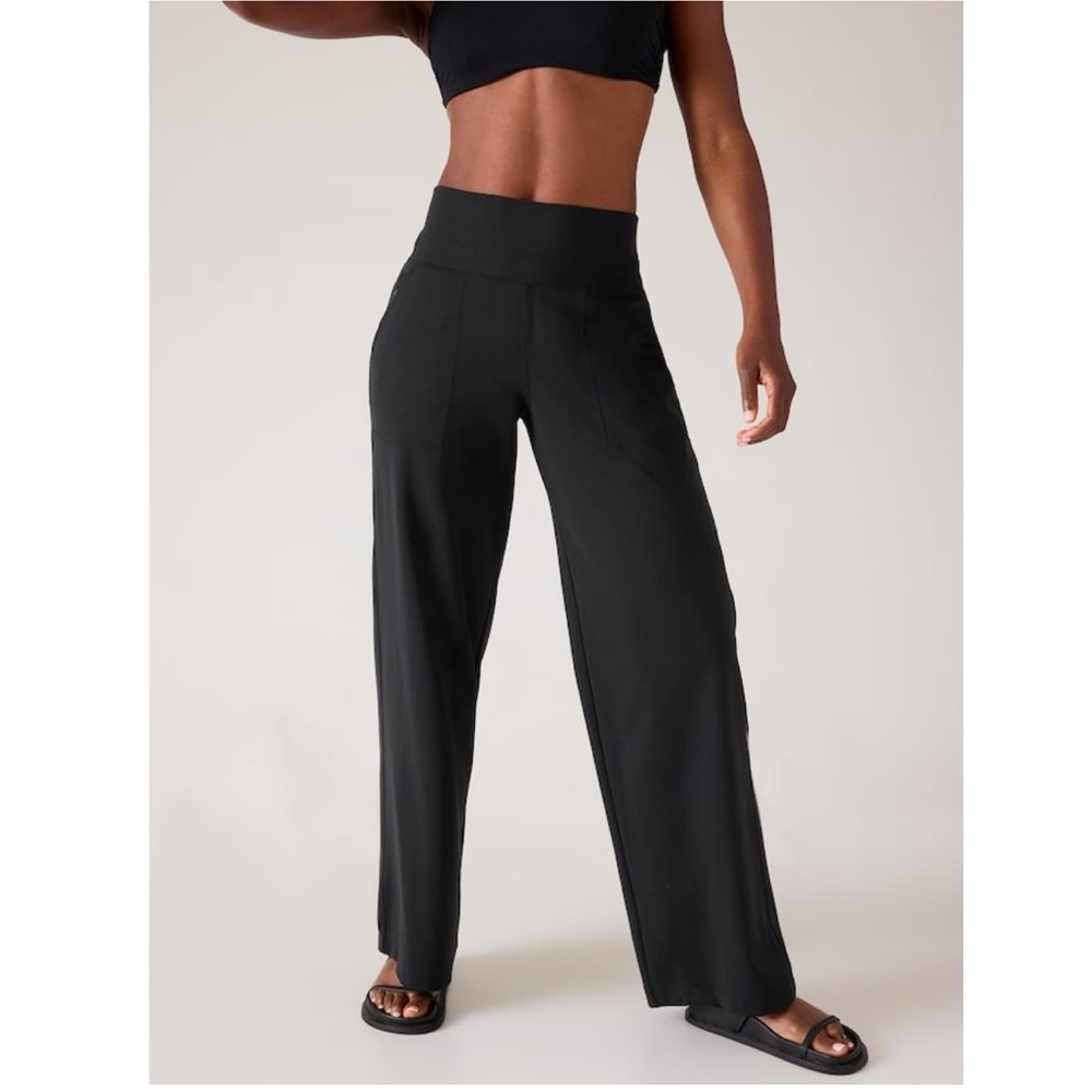 NWT Athleta Venice Wide Leg || Black - Picture 2 of 8